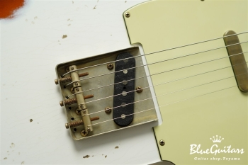 XTC-1 Olympic White over 3 Tone Burst Heavy Aged / Alder / Roasted Flame Maple #3910