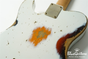 XTC-1 Olympic White over 3 Tone Burst Heavy Aged / Alder / Roasted Flame Maple #3910