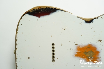 XTC-1 Olympic White over 3 Tone Burst Heavy Aged / Alder / Roasted Flame Maple #3910