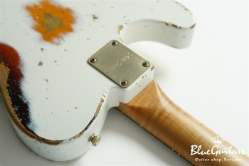 XTC-1 Olympic White over 3 Tone Burst Heavy Aged / Alder / Roasted Flame Maple #3910