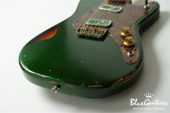 IRIS Patina #116 Medium Aged - Metallic Green over 3Tone Sunburst with Copper Red
