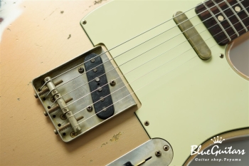 XTC-1 Shoreline Gold over 3Tone Burst Heavy Aged / Alder / Master Grade Roasted Flame Maple #3909