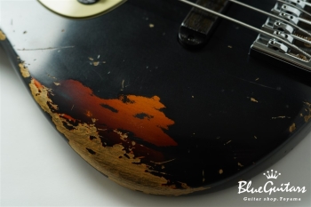 XJ-1T Black over 3 Tone Burst Heavy Aged / Alder / R #3370