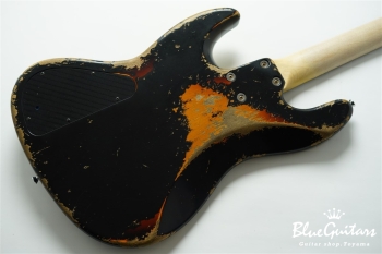 XJ-1T Black over 3 Tone Burst Heavy Aged / Alder / R #3370