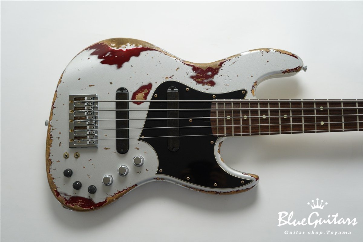 XJ-1T 5st Silver over Bordeaux Heavy Aged / Alder / R #3449