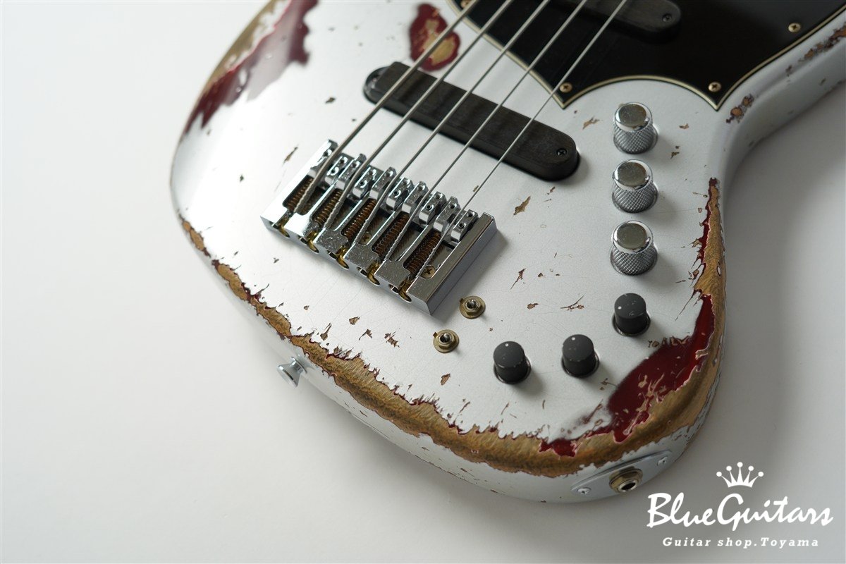 XJ-1T 5st Silver over Bordeaux Heavy Aged / Alder / R #3449