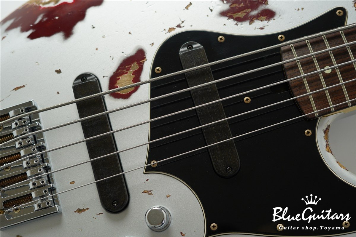 XJ-1T 5st Silver over Bordeaux Heavy Aged / Alder / R #3449