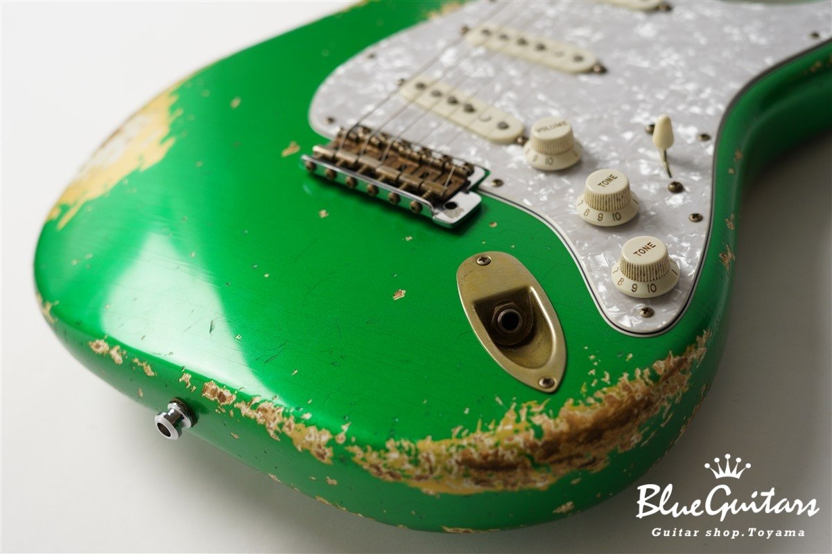 XSC-1 Candy Apple Green Heavy Aged / Ash Body / 5A Roasted Flame Maple Neck