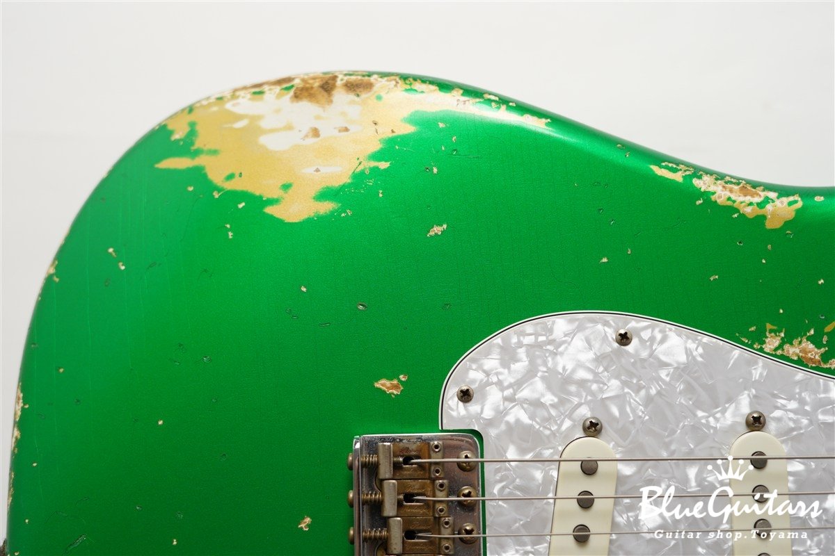 XSC-1 Candy Apple Green Heavy Aged / Ash Body / 5A Roasted Flame Maple Neck