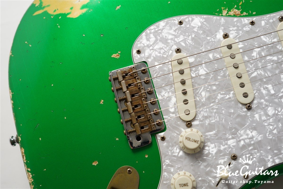 XSC-1 Candy Apple Green Heavy Aged / Ash Body / 5A Roasted Flame Maple Neck