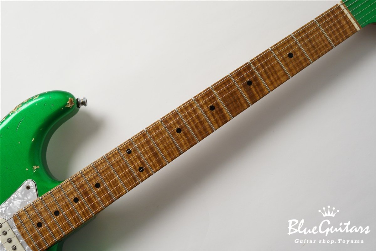 XSC-1 Candy Apple Green Heavy Aged / Ash Body / 5A Roasted Flame Maple Neck