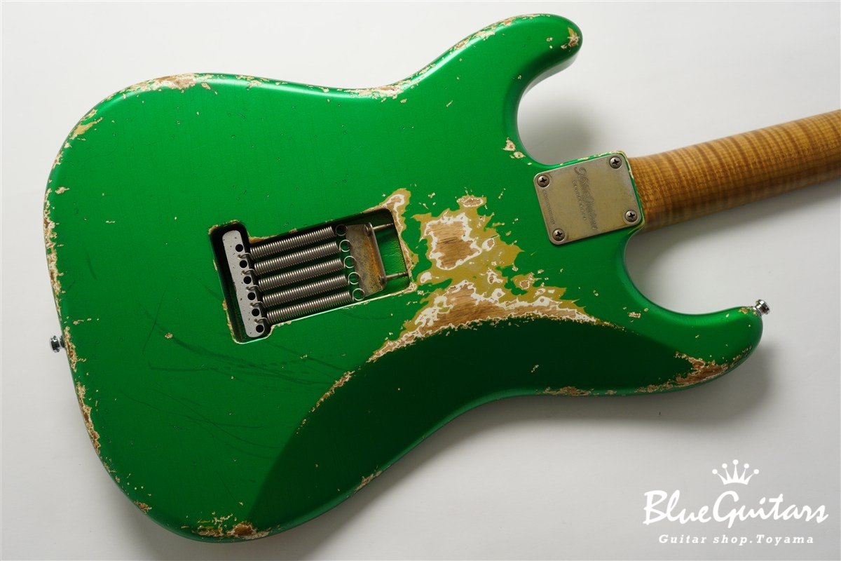 XSC-1 Candy Apple Green Heavy Aged / Ash Body / 5A Roasted Flame Maple Neck