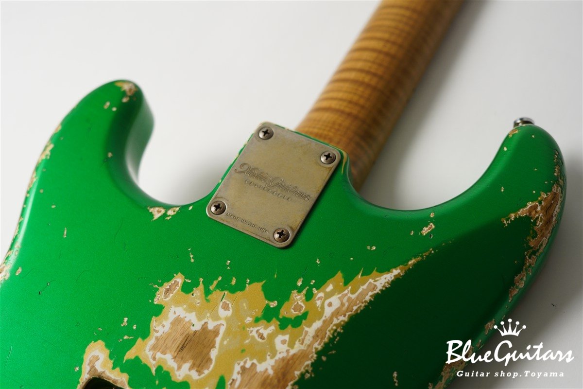 XSC-1 Candy Apple Green Heavy Aged / Ash Body / 5A Roasted Flame Maple Neck