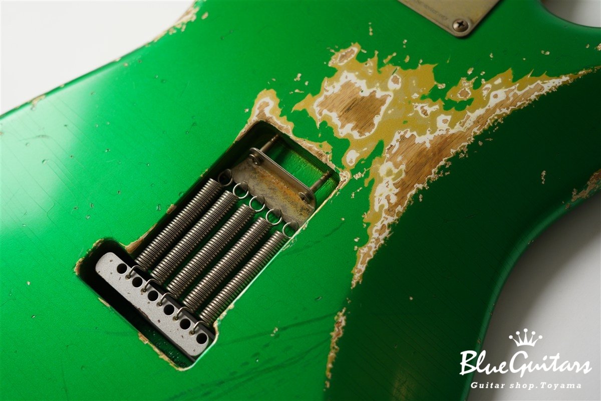 XSC-1 Candy Apple Green Heavy Aged / Ash Body / 5A Roasted Flame Maple Neck