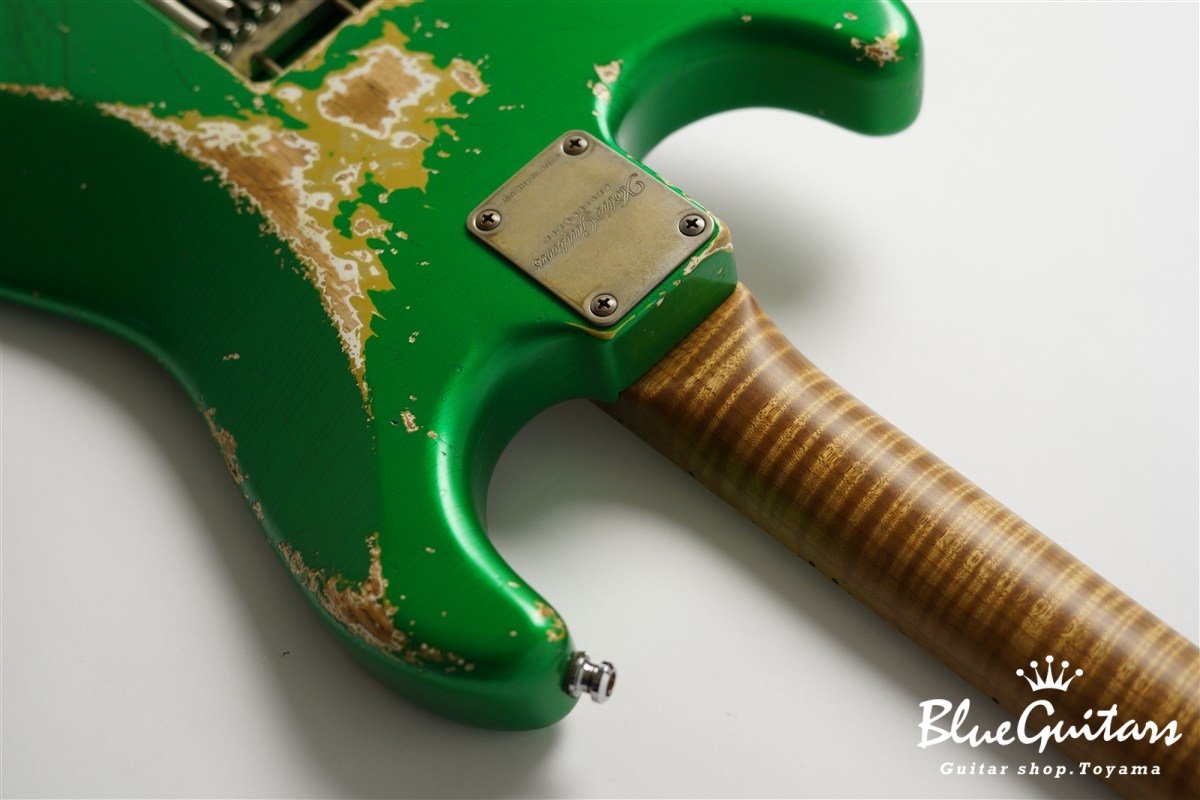 XSC-1 Candy Apple Green Heavy Aged / Ash Body / 5A Roasted Flame Maple Neck