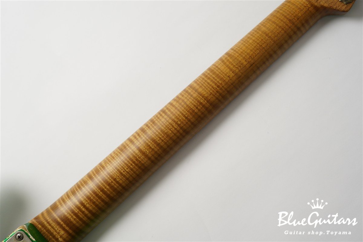 XSC-1 Candy Apple Green Heavy Aged / Ash Body / 5A Roasted Flame Maple Neck