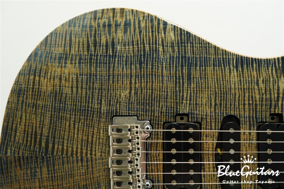 FUTURA-S HSH / Flame Tochi Top, Fiji Mahogany Back - Faded Lazuli Blue