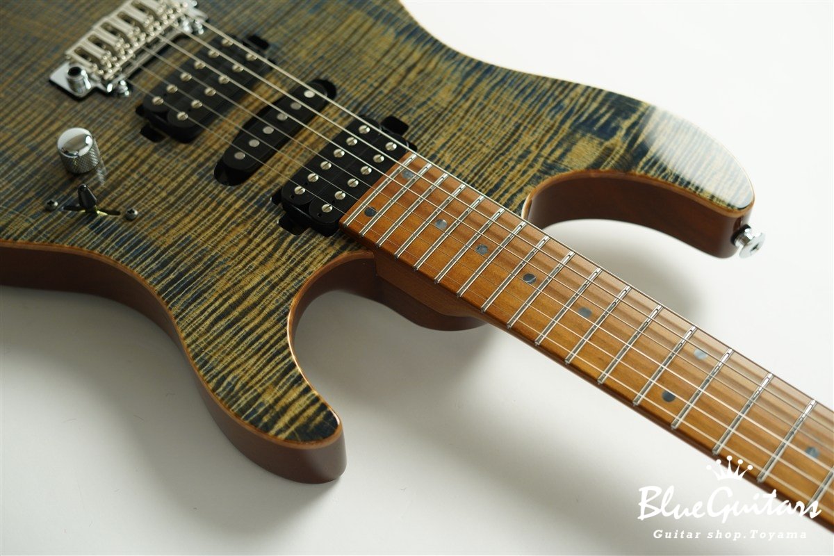 FUTURA-S HSH / Flame Tochi Top, Fiji Mahogany Back - Faded Lazuli Blue