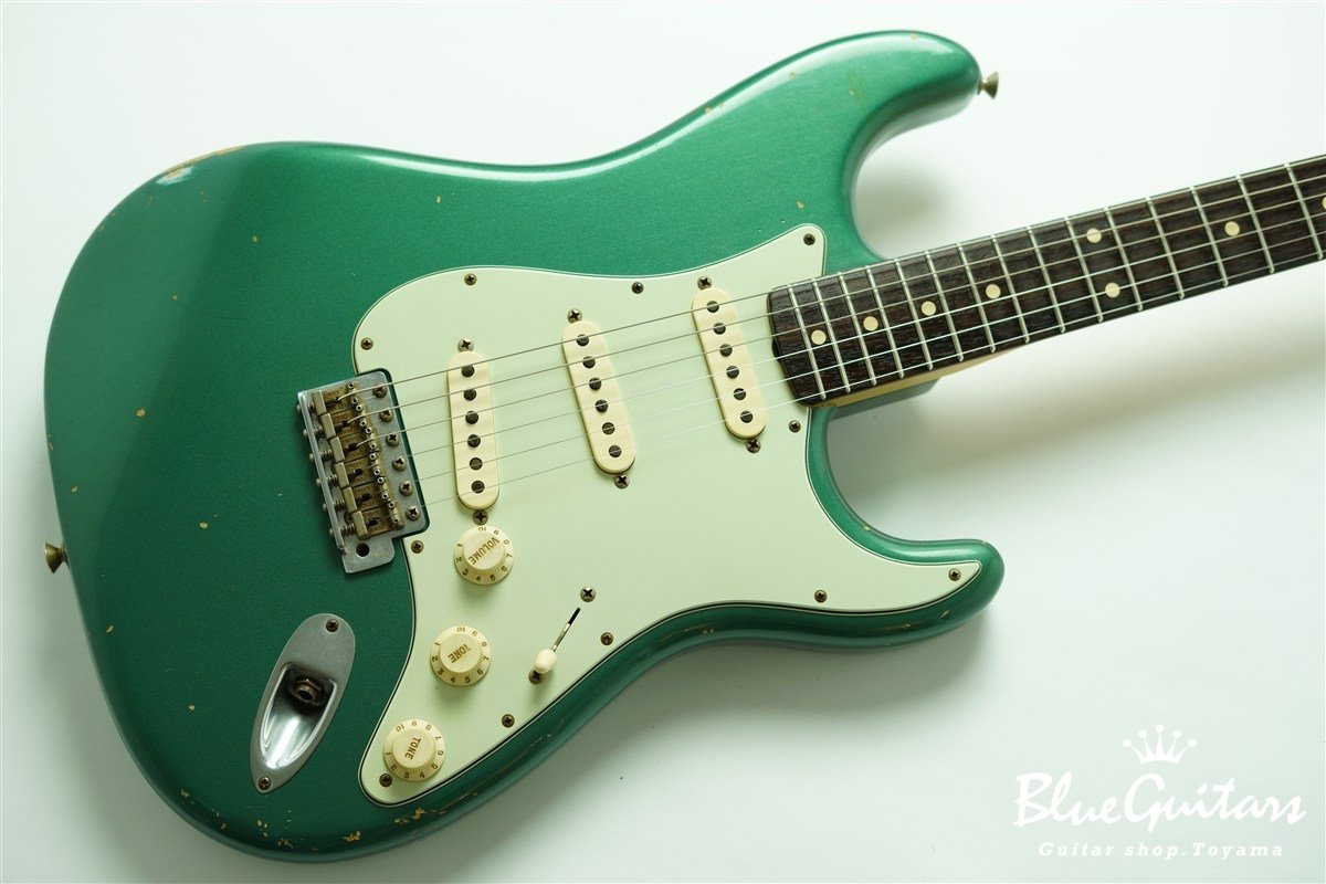 MBS 1960 Stratocaster Relic by Paul Waller - Sherwood Green Metallic / Matching Head