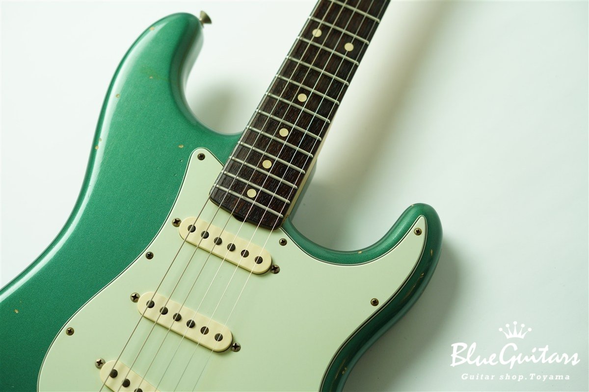MBS 1960 Stratocaster Relic by Paul Waller - Sherwood Green Metallic / Matching Head