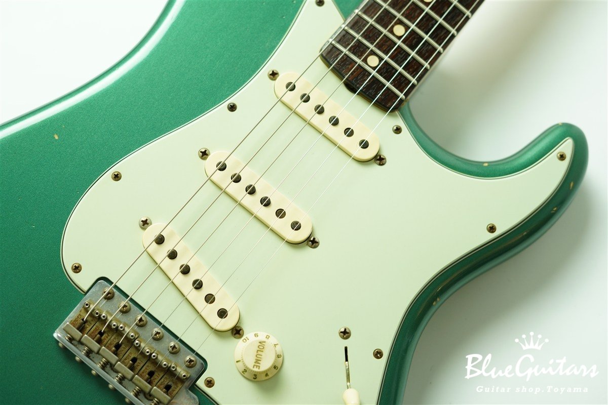 MBS 1960 Stratocaster Relic by Paul Waller - Sherwood Green Metallic / Matching Head