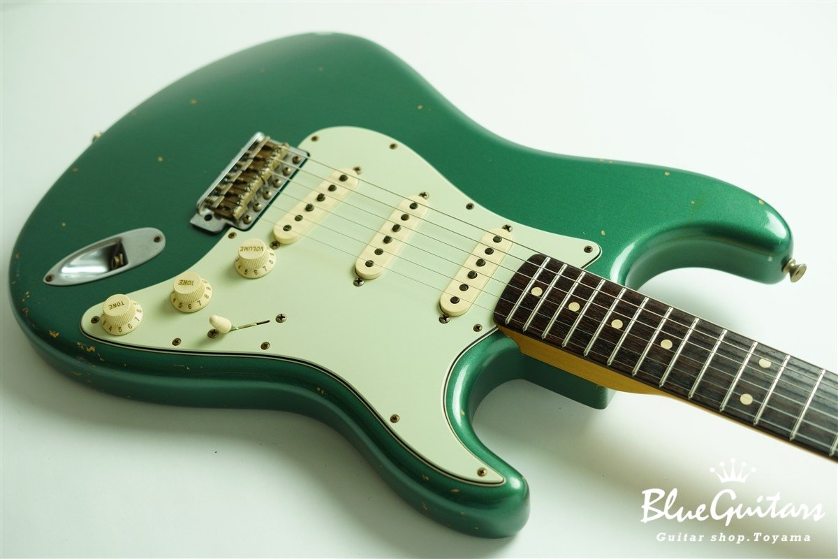 MBS 1960 Stratocaster Relic by Paul Waller - Sherwood Green Metallic / Matching Head