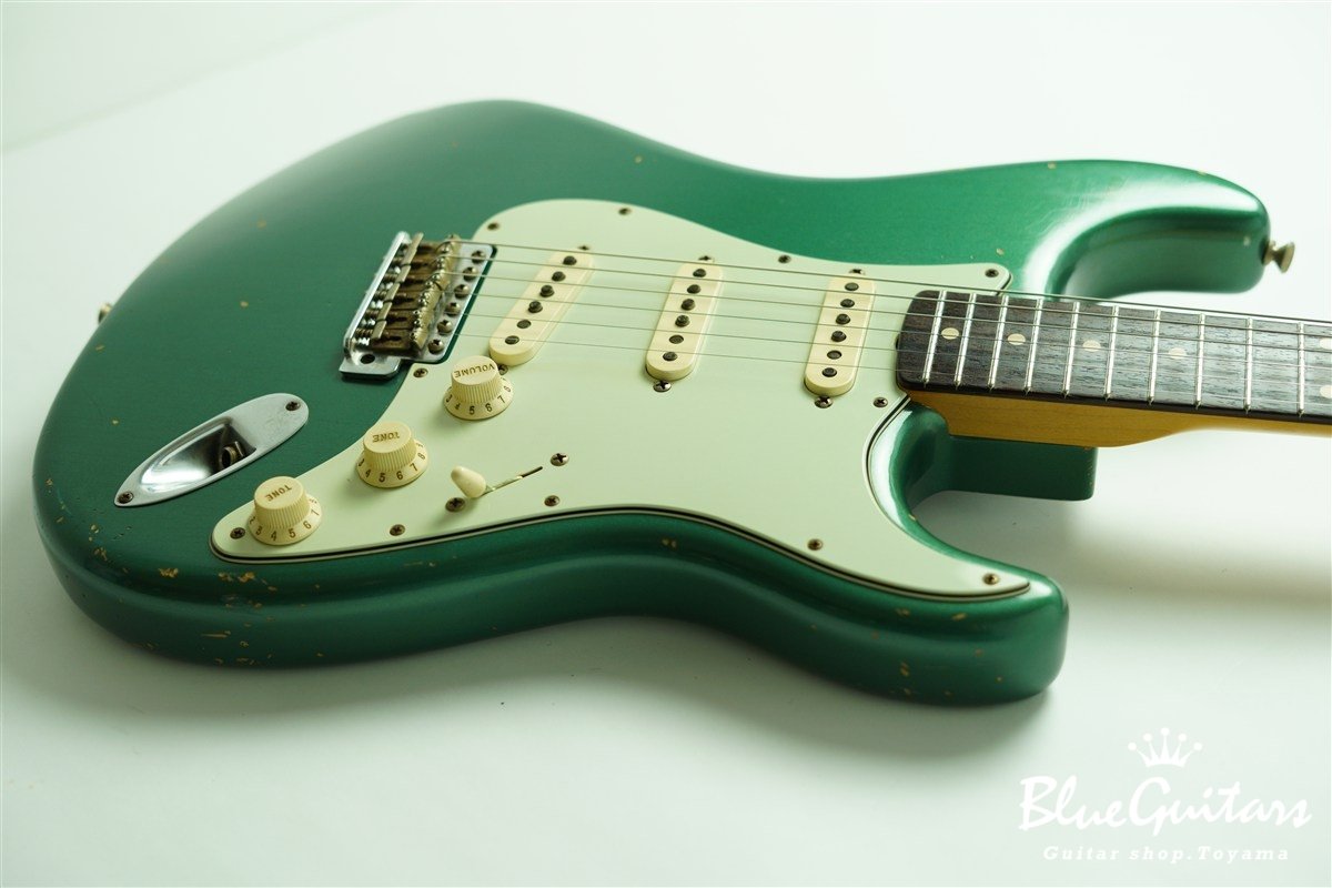 MBS 1960 Stratocaster Relic by Paul Waller - Sherwood Green Metallic / Matching Head
