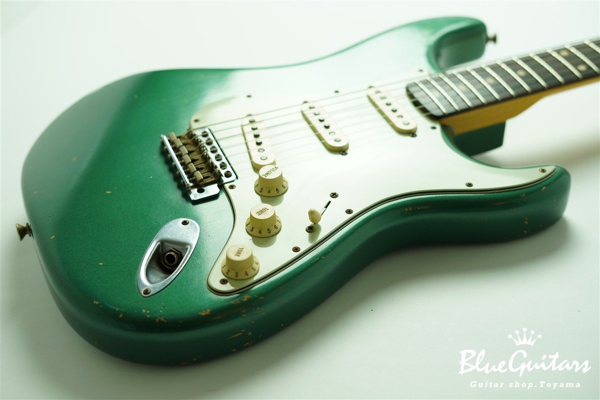 MBS 1960 Stratocaster Relic by Paul Waller - Sherwood Green Metallic / Matching Head