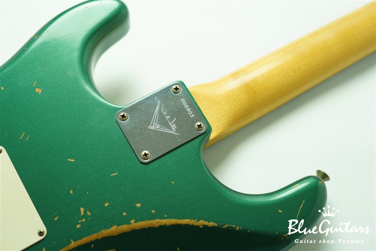 MBS 1960 Stratocaster Relic by Paul Waller - Sherwood Green Metallic / Matching Head