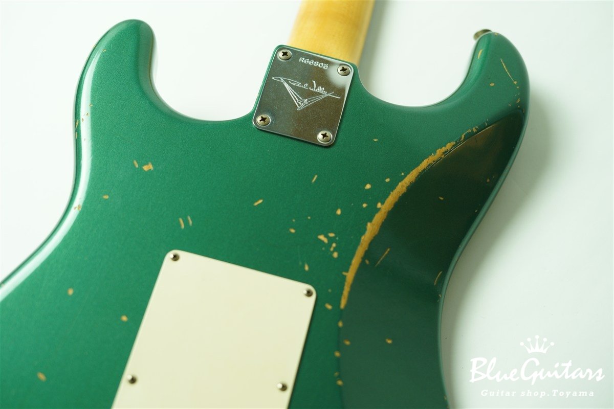 MBS 1960 Stratocaster Relic by Paul Waller - Sherwood Green Metallic / Matching Head