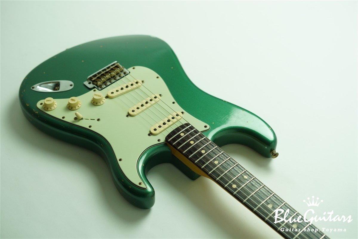 MBS 1960 Stratocaster Relic by Paul Waller - Sherwood Green Metallic / Matching Head