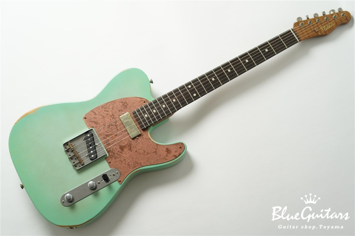 Model T. Patina #280 Medium Aged - Seafoam Green Burst with Copper Pink