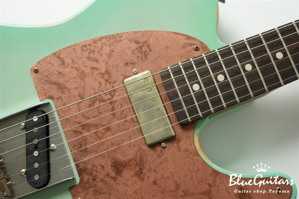 Model T. Patina #280 Medium Aged - Seafoam Green Burst with Copper Pink