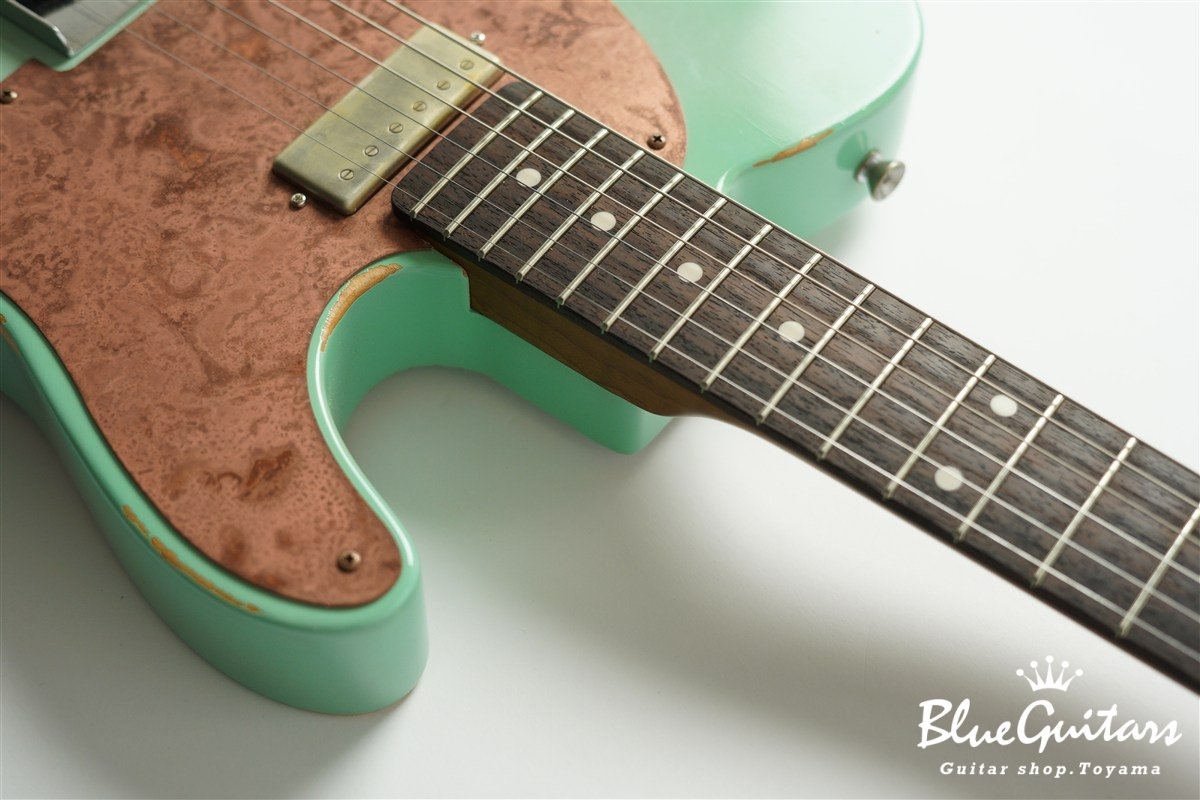 Model T. Patina #280 Medium Aged - Seafoam Green Burst with Copper Pink