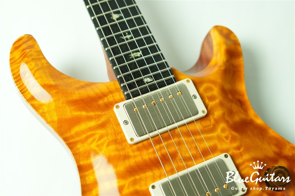 Wood Library Custom 24 1-piece Quilt Maple Top - Santana Yellow