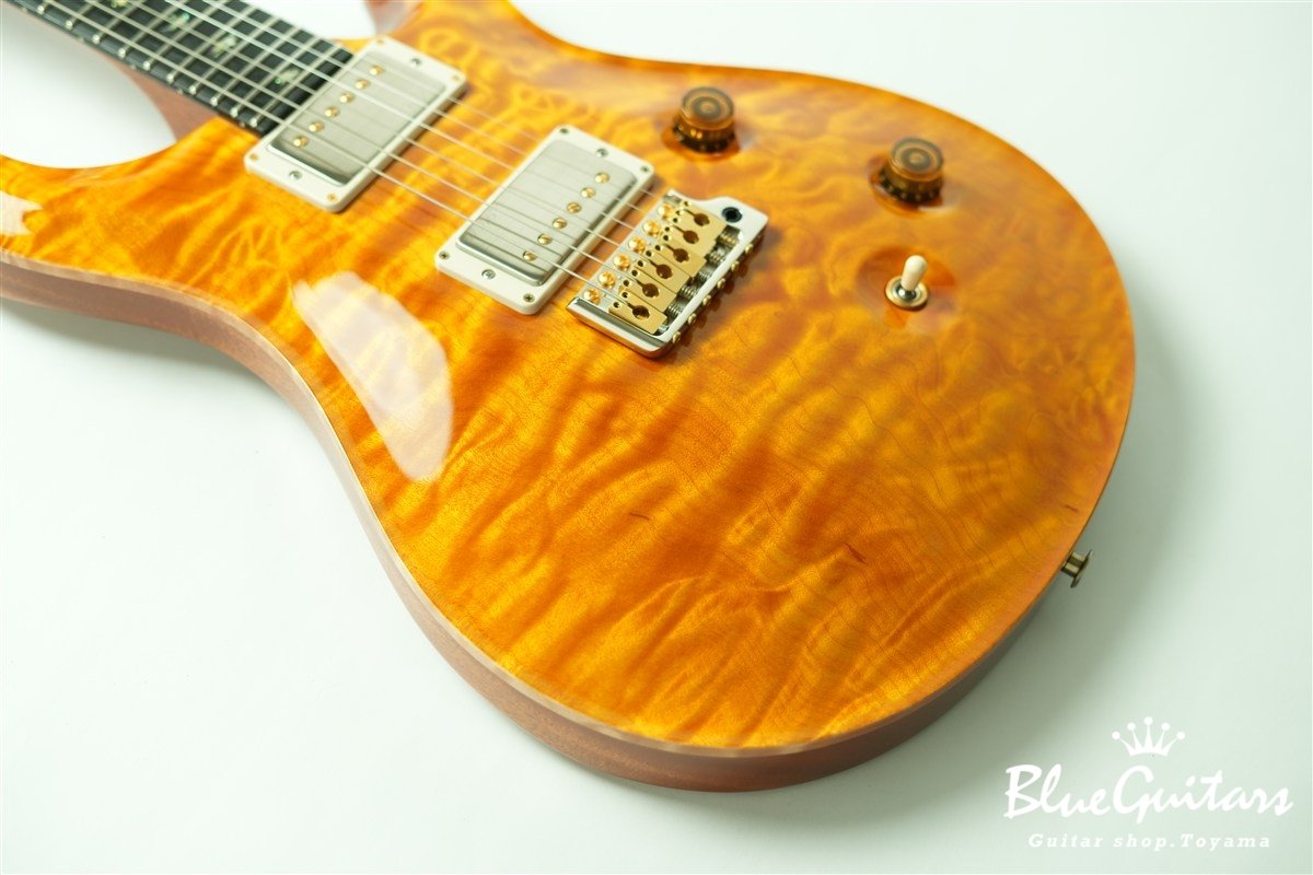 Wood Library Custom 24 1-piece Quilt Maple Top - Santana Yellow