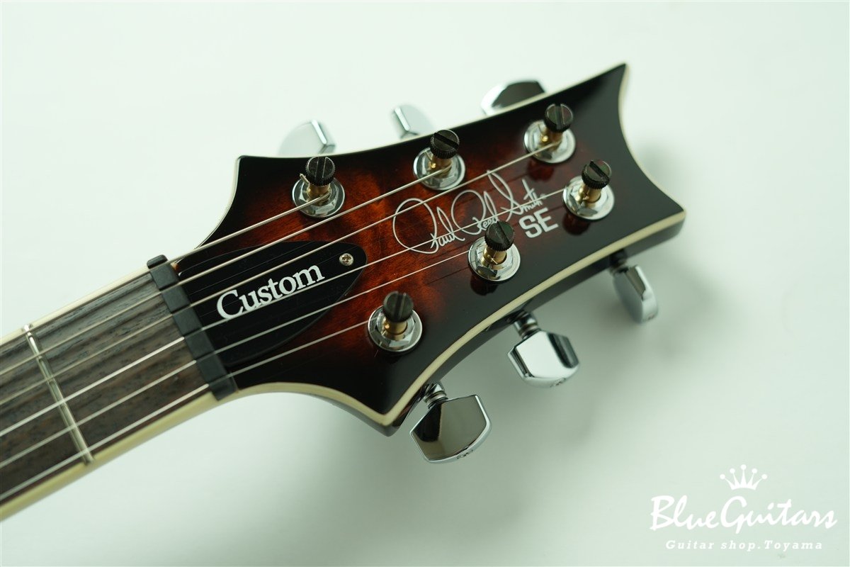 SE Custom 22 Semi-Hollow Quilt Maple Top - Black Gold Sunburst