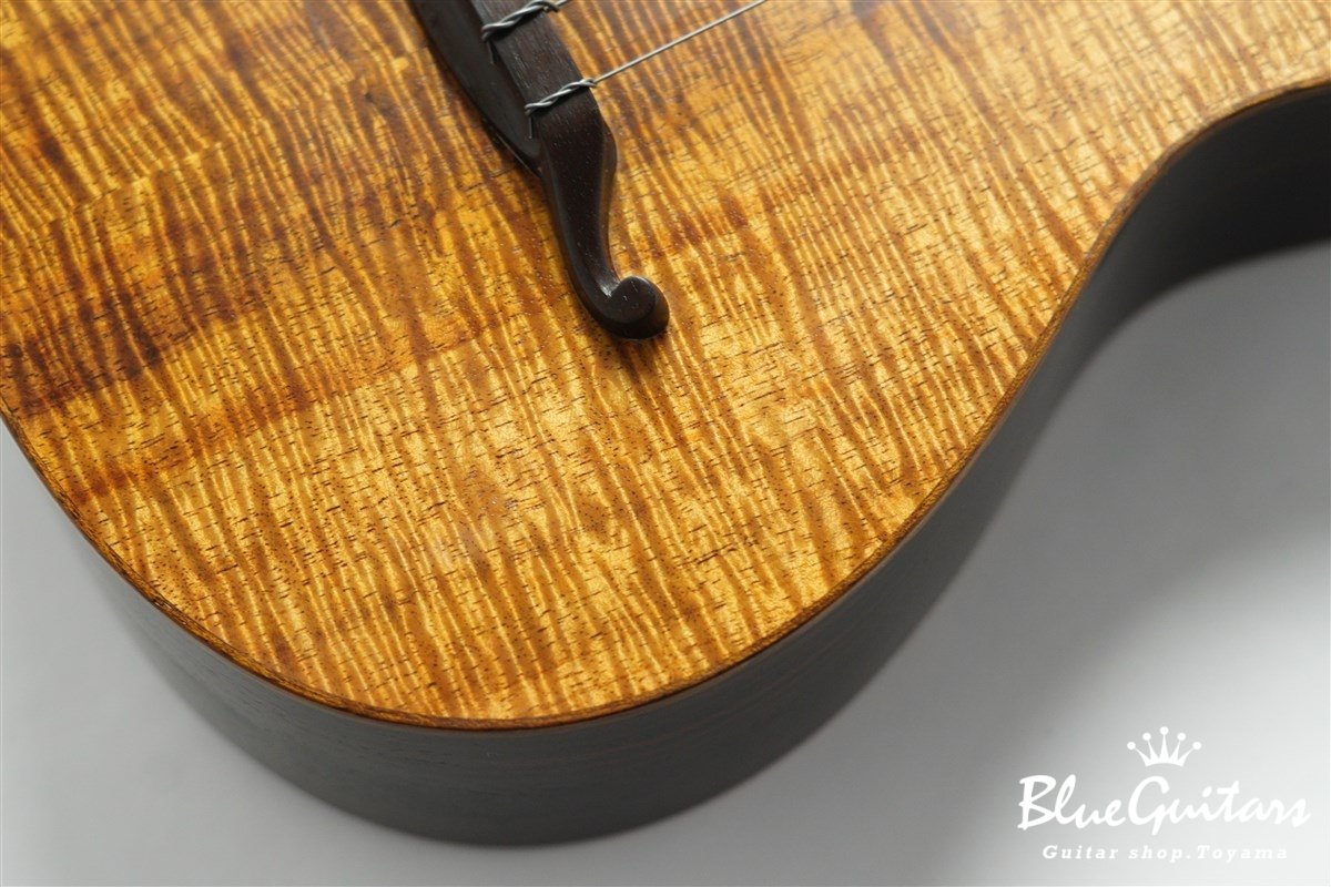 ukulele tenor 14f std. w Curly Hawaiian Koa Top / Ebony SIDE & BACK