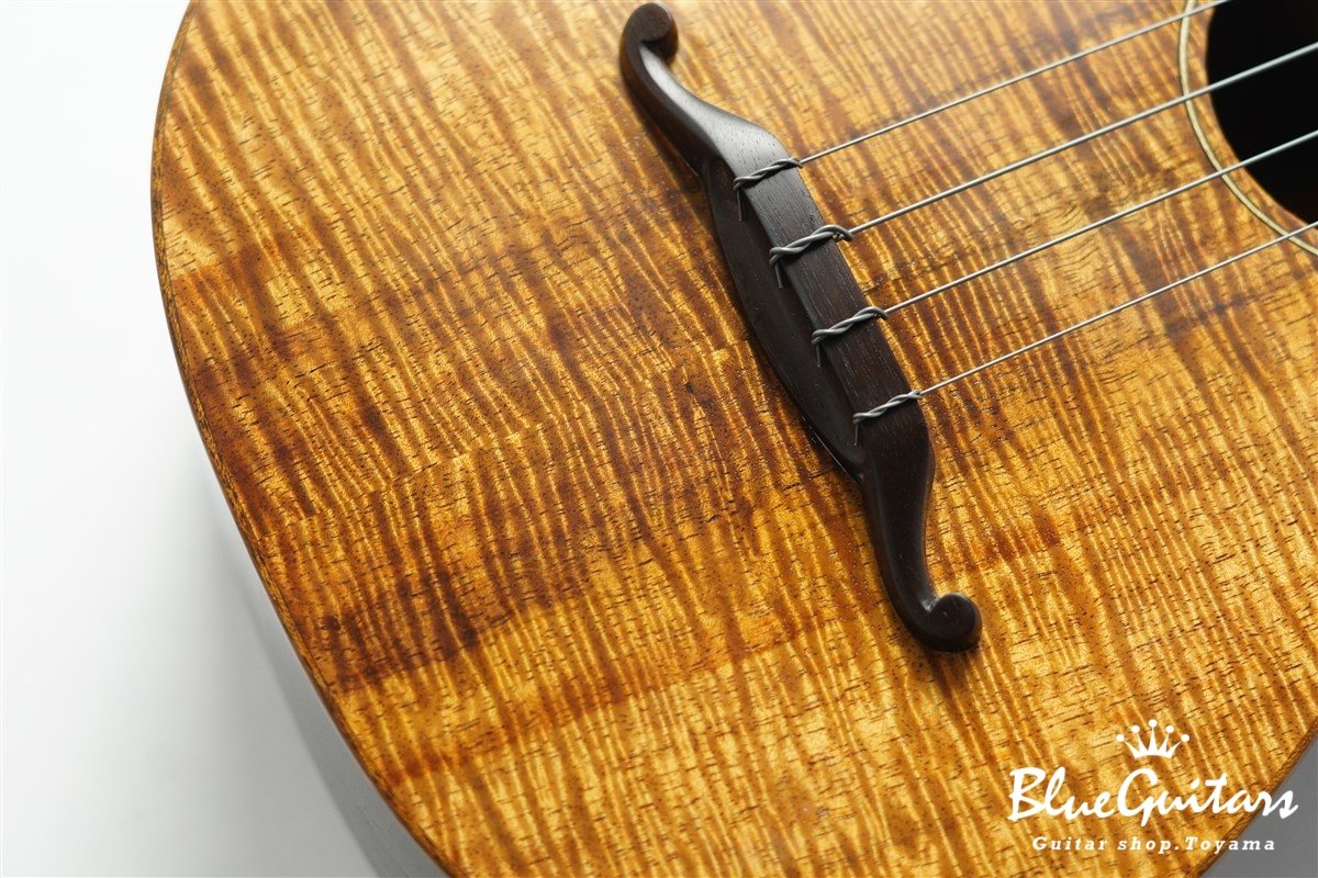 ukulele tenor 14f std. w Curly Hawaiian Koa Top / Ebony SIDE & BACK