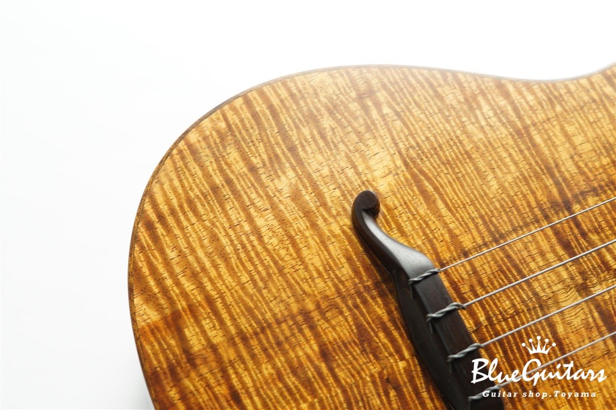 ukulele tenor 14f std. w Curly Hawaiian Koa Top / Ebony SIDE & BACK