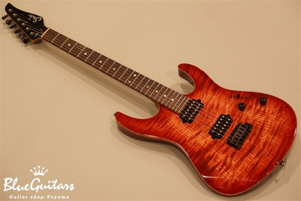 Modern Quilt Maple Top - Faded Trans Wine Red Burst
