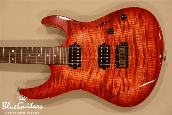 Modern Quilt Maple Top - Faded Trans Wine Red Burst