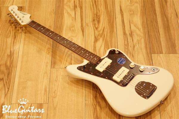 ギター Momose MJM1-STD/NJ WH MOMOSE MJM1-STD/NJ - Olympic White (Matching Head) | Blue