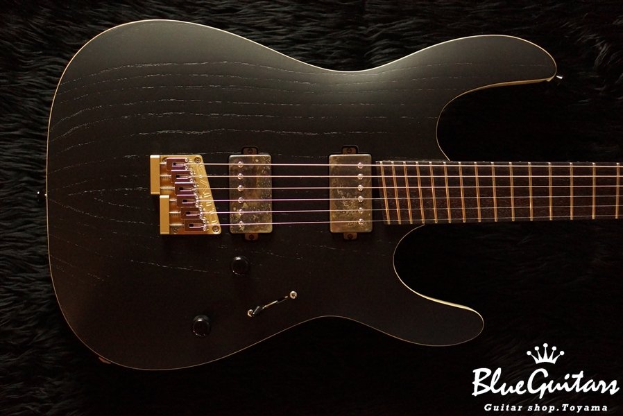 SAITO GUITARS S-624MS Ash/R - Black(Open Pore) | Blue Guitars