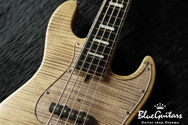 WOODLINE PREMIUM 5 Flame Maple top / Alder back - Black Oil