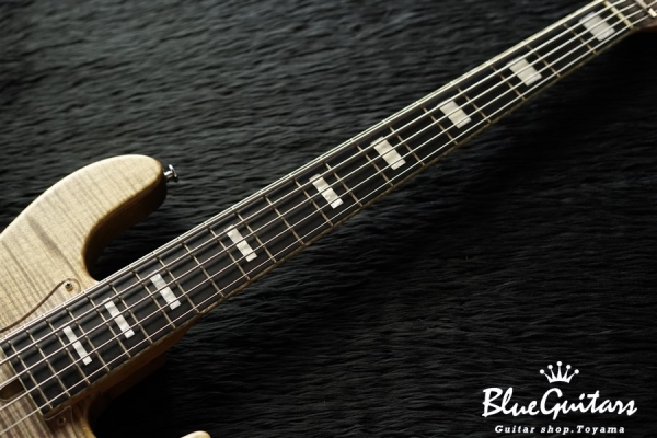 WOODLINE PREMIUM 5 Flame Maple top / Alder back - Black Oil