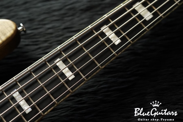 WOODLINE PREMIUM 5 Flame Maple top / Alder back - Black Oil