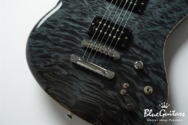 BORDER CUSTOM 666 Quilted Maple Top Mahogany Back - Trans Black