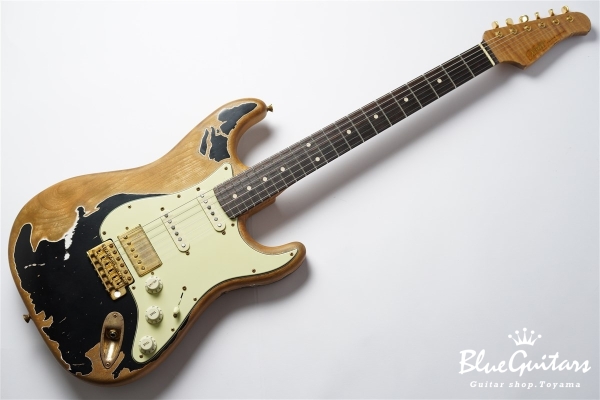 XSC-2 - Black / Super Heavy Aged / Alder / R / Roasted Flame Maple Neck #2611