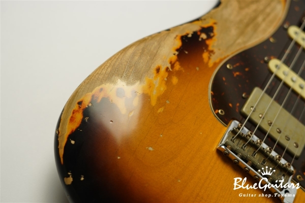 XSC-2 - 2Tone Burst / Super Heavy Aged / Alder / R / Roasted Flame Maple Neck #2612